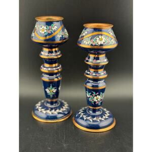 Set of Boho Candlesticks by Silver Touch